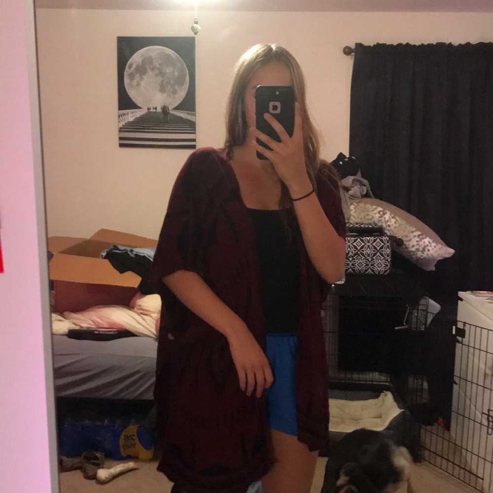 Maroon kimono